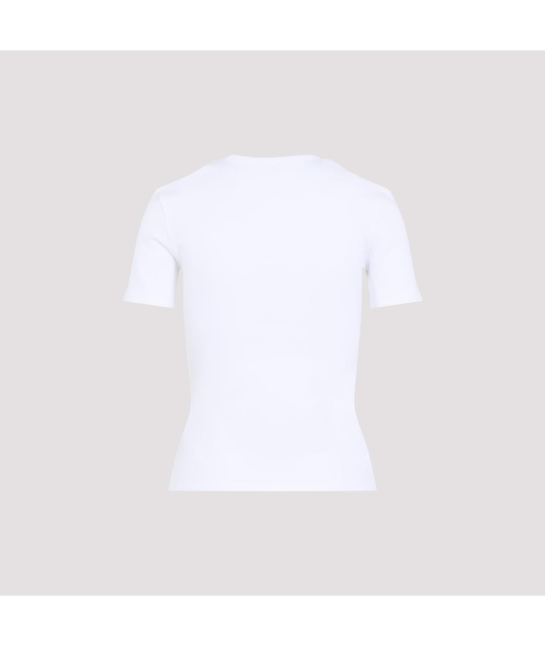 CELINE Белая хлопковая футболка, фото 2