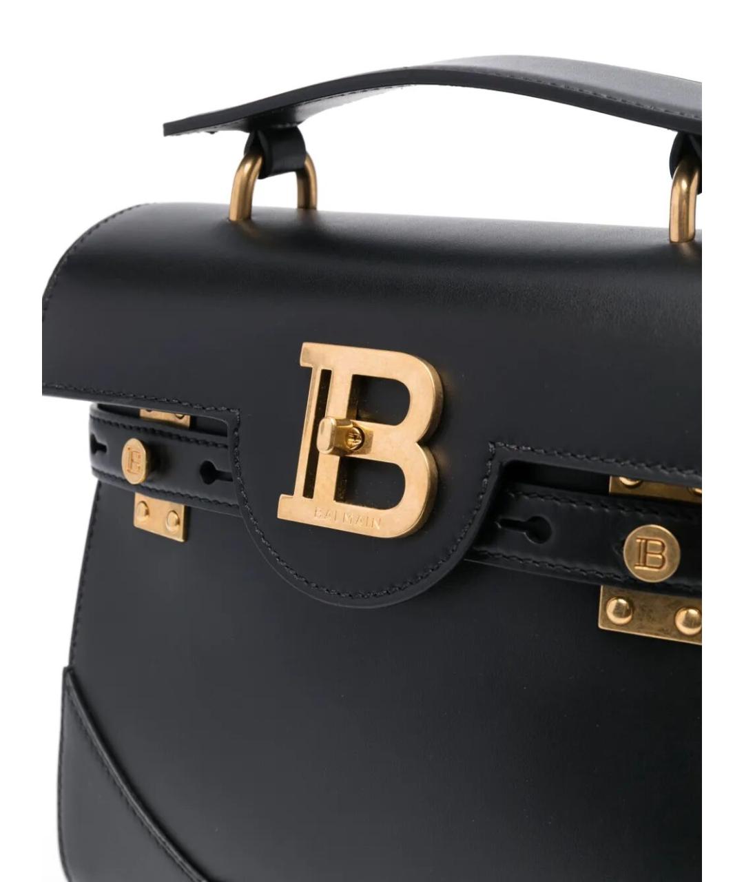 BALMAIN Черная кожаная сумка через плечо, фото 4