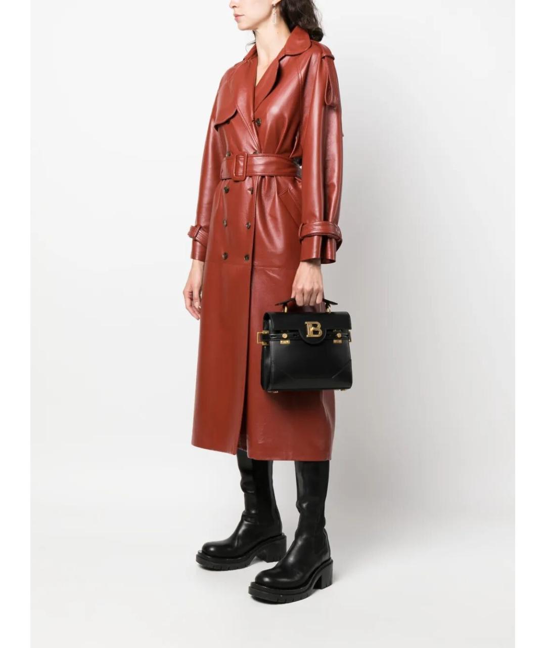 BALMAIN Черная кожаная сумка через плечо, фото 3