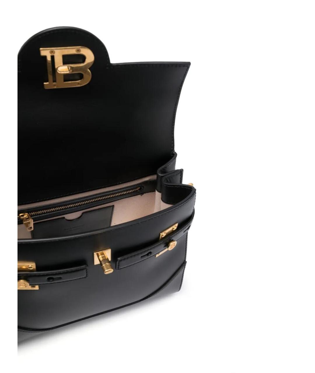 BALMAIN Черная кожаная сумка через плечо, фото 2