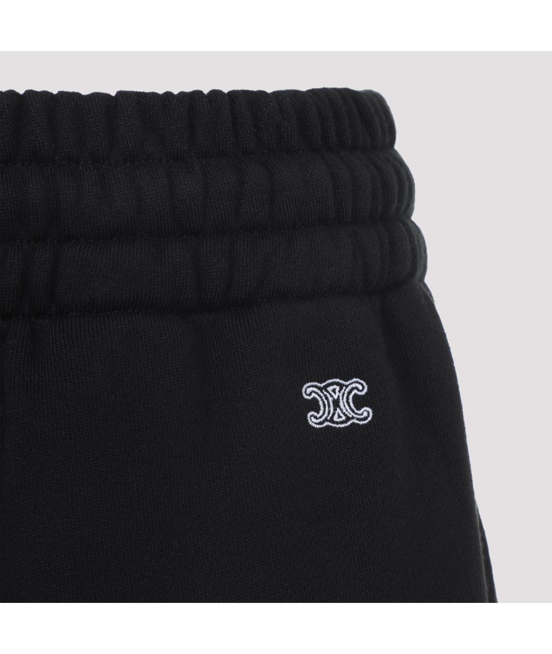 CELINE Черные хлопковые повседневные брюки, фото 3