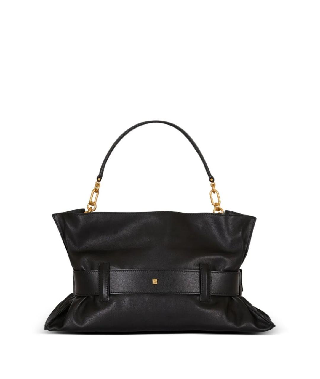 BALMAIN Черная кожаная сумка через плечо, фото 5