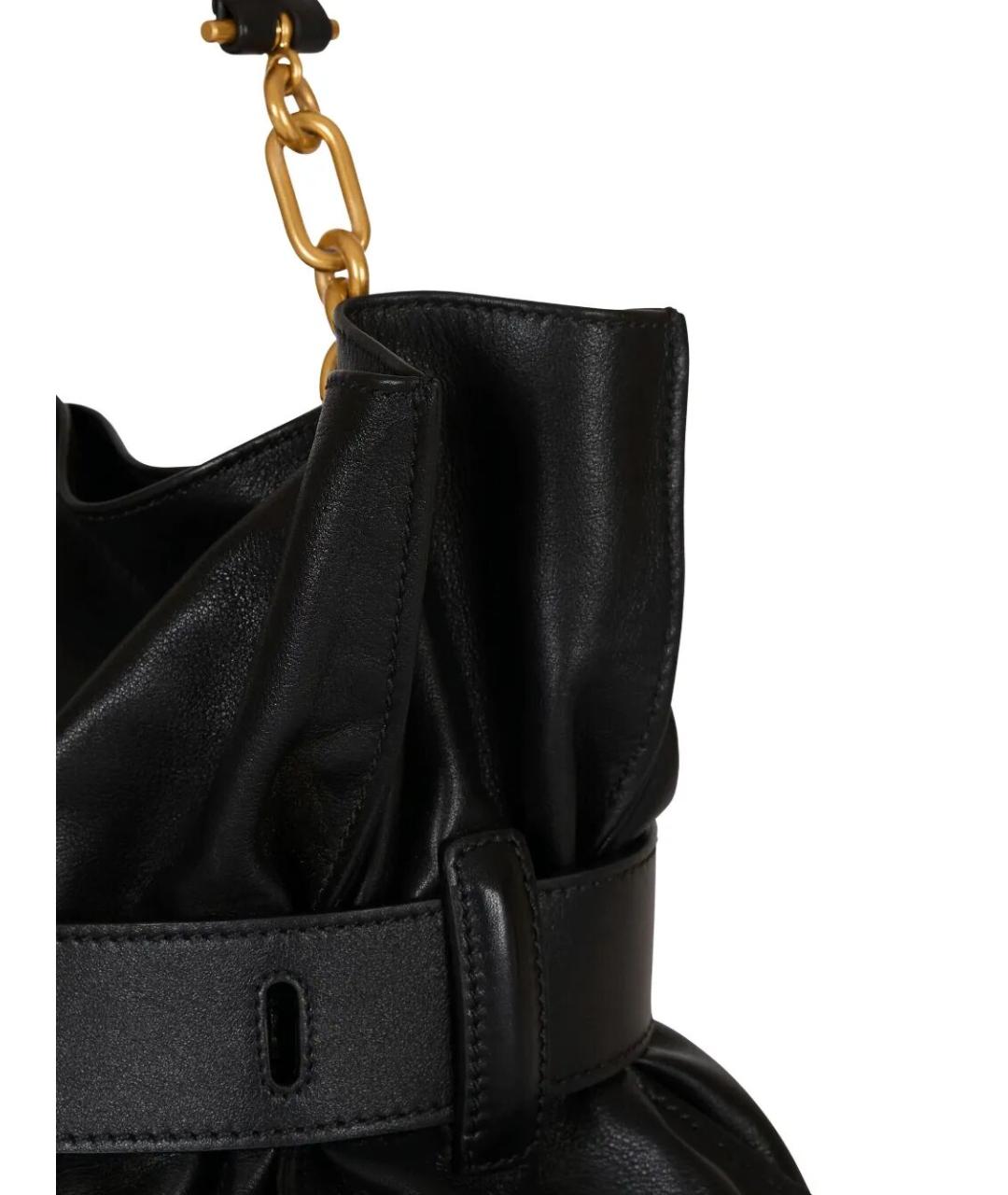 BALMAIN Черная кожаная сумка через плечо, фото 2