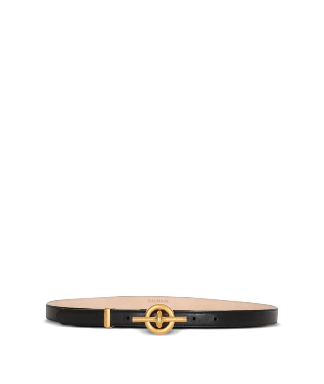 BALMAIN Черный кожаный ремень, фото 1