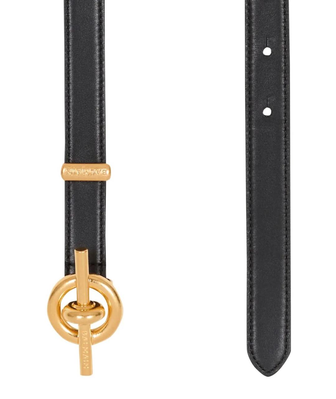 BALMAIN Черный кожаный ремень, фото 2