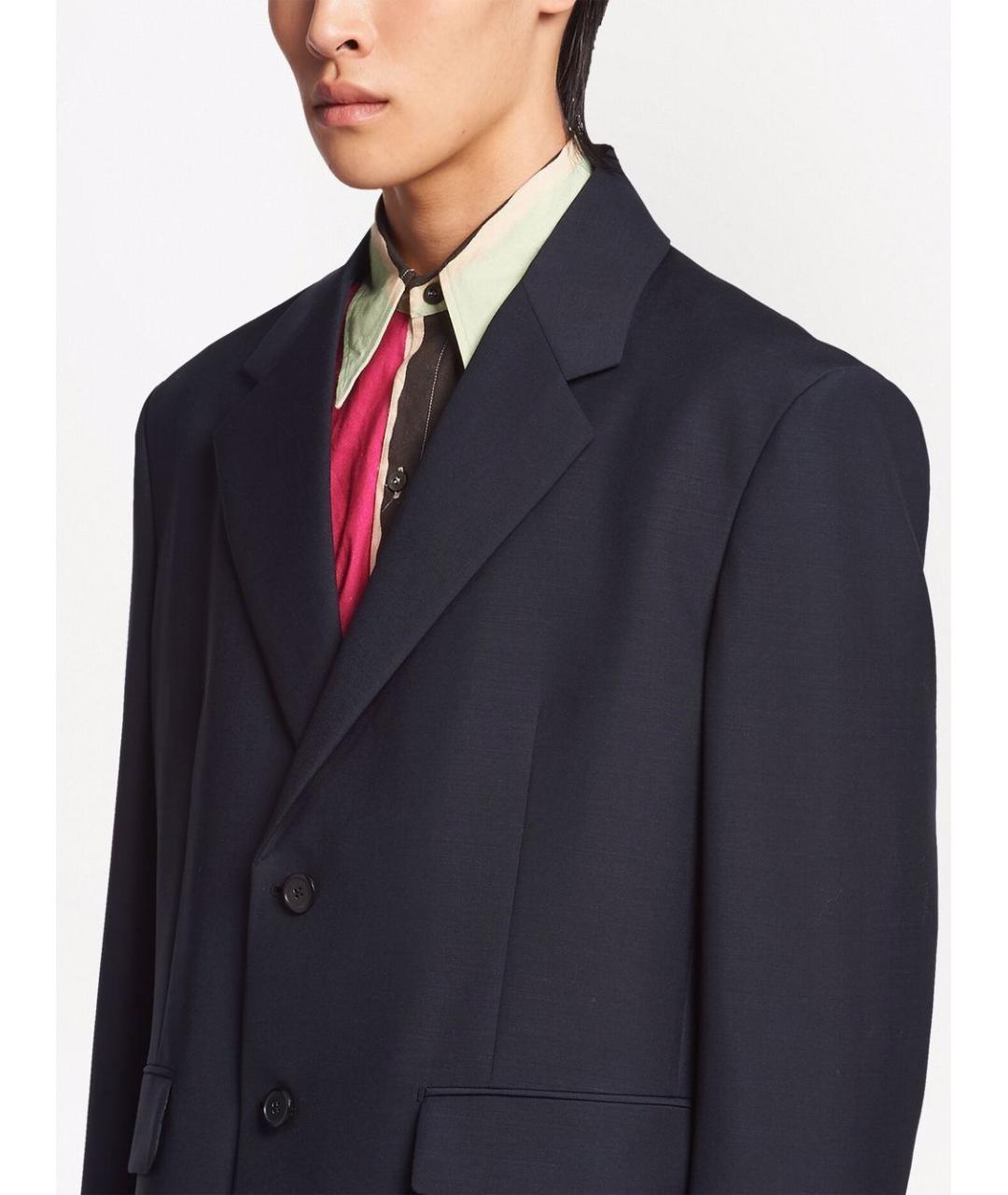 PRADA Синий шерстяной пиджак, фото 5