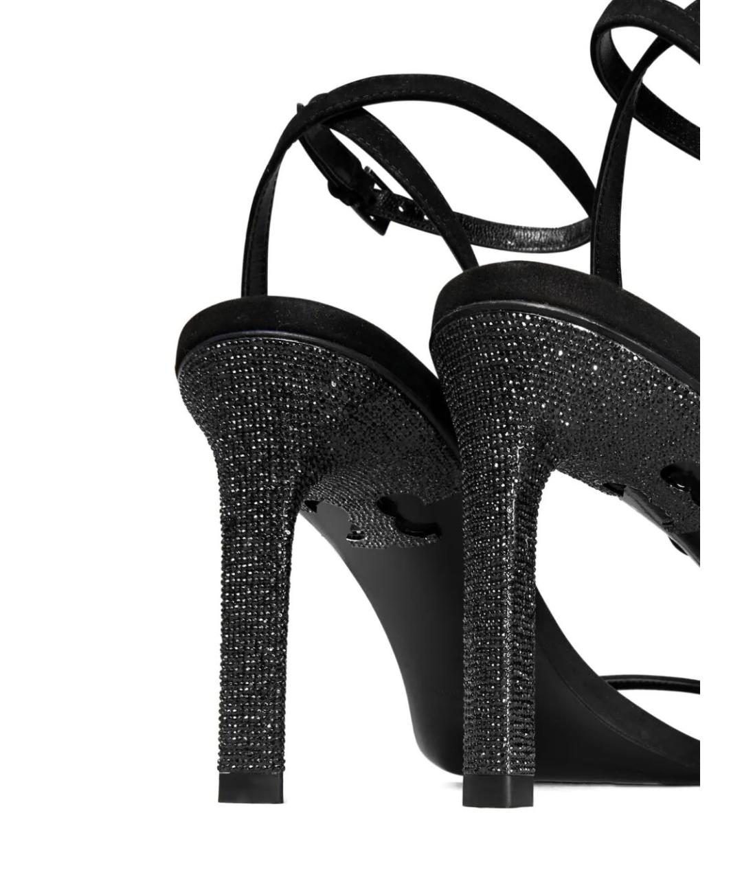 TORY BURCH Черные кожаные босоножки, фото 3