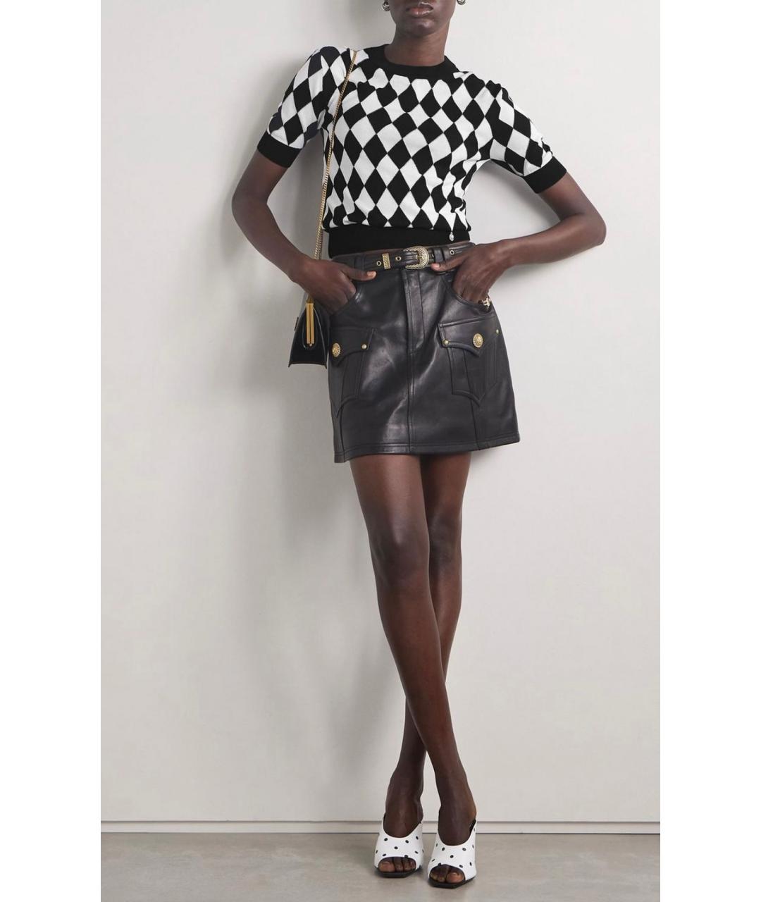 BALMAIN Черный хлопковый джемпер / свитер, фото 2