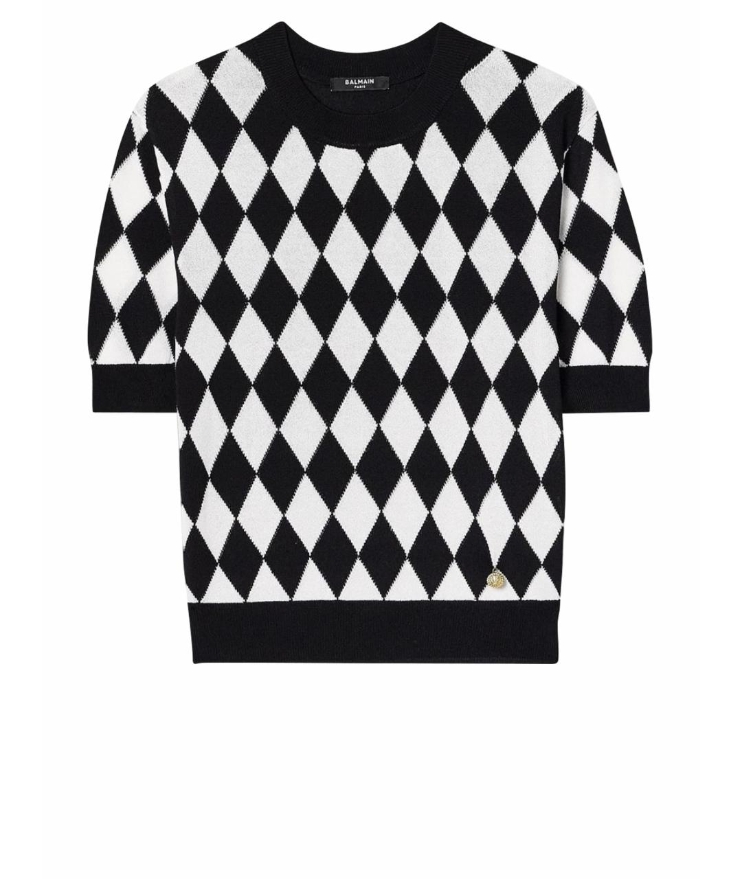 BALMAIN Черный хлопковый джемпер / свитер, фото 1