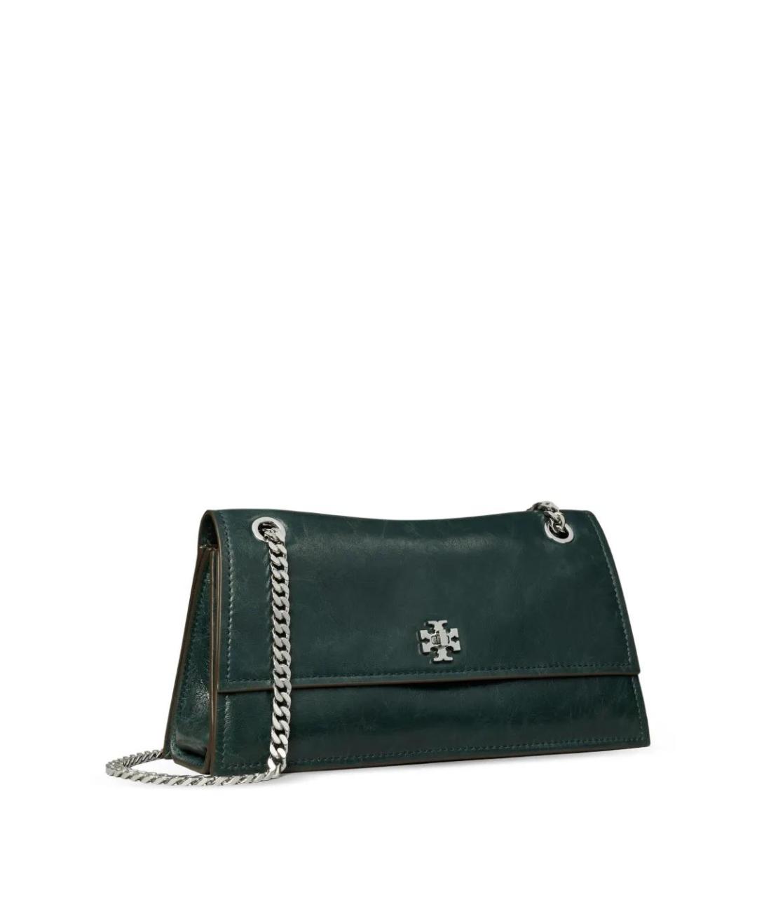 TORY BURCH Зеленая кожаная сумка через плечо, фото 3