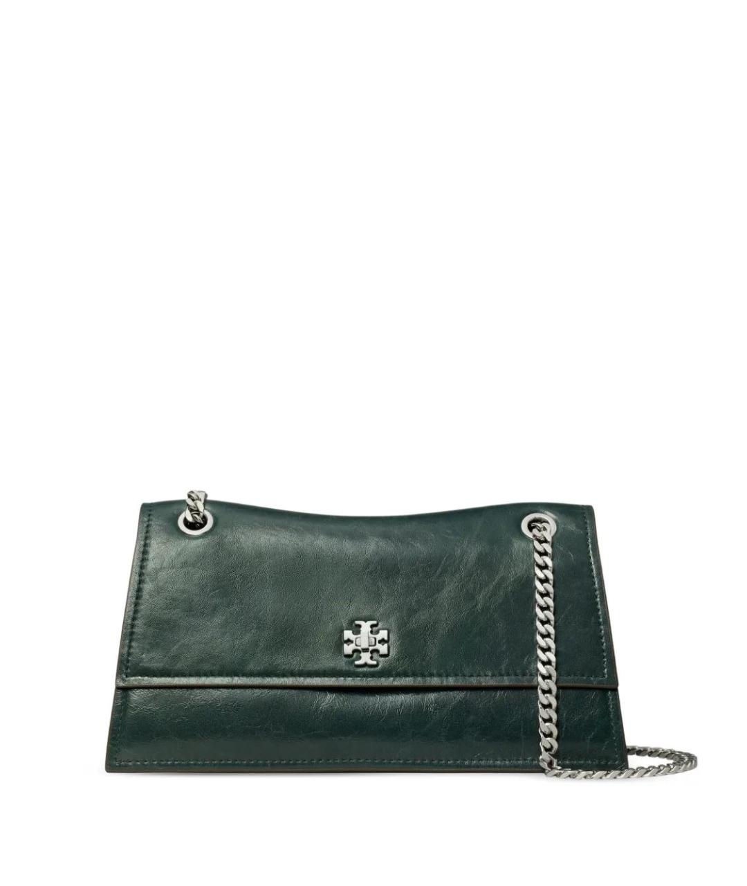 TORY BURCH Зеленая кожаная сумка через плечо, фото 1