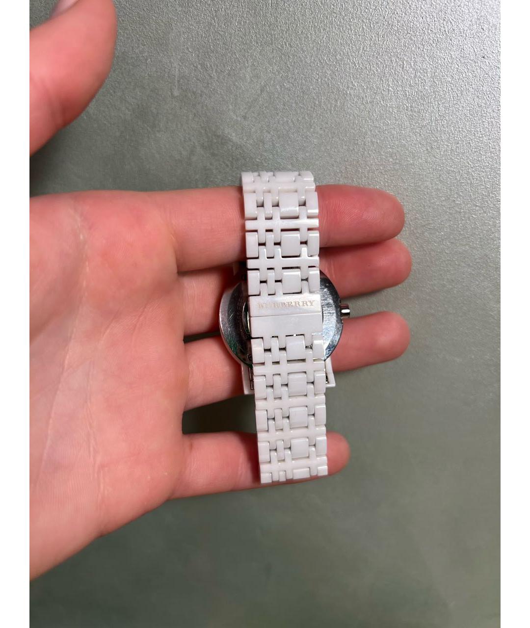 BURBERRY Белые керамические часы, фото 3