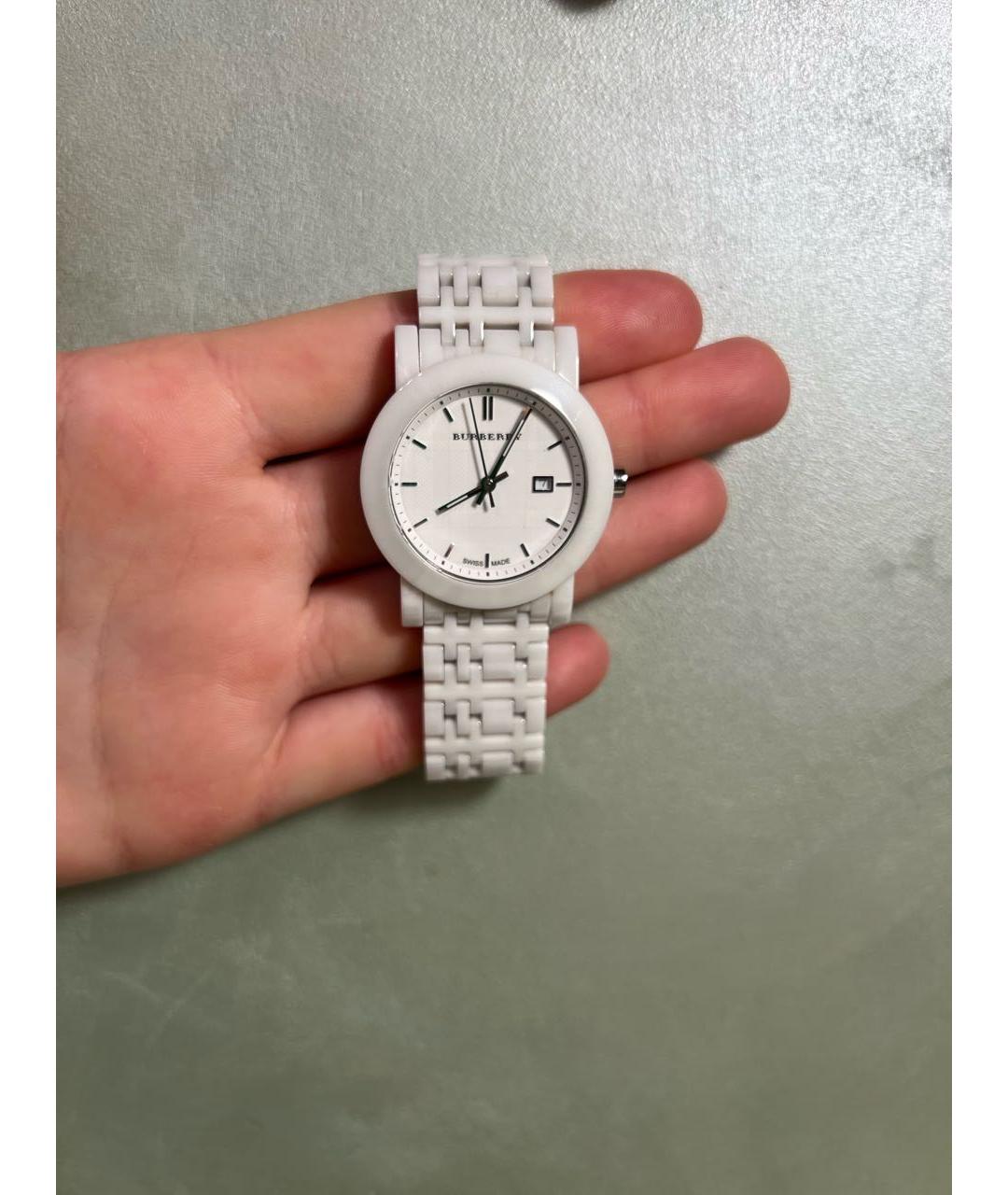 BURBERRY Белые керамические часы, фото 7