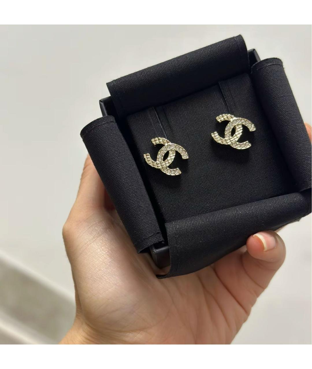 CHANEL Золотые позолоченные серьги, фото 6