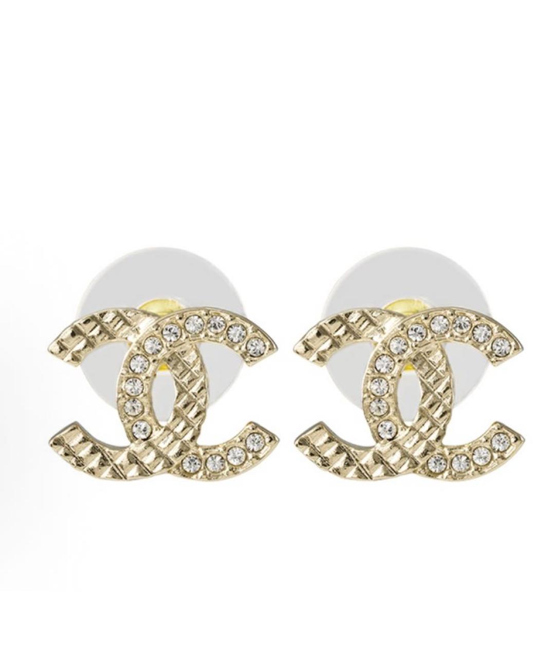 CHANEL Золотые позолоченные серьги, фото 3