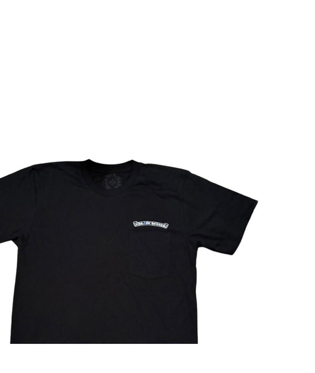 CHROME HEARTS Черная хлопковая футболка, фото 3