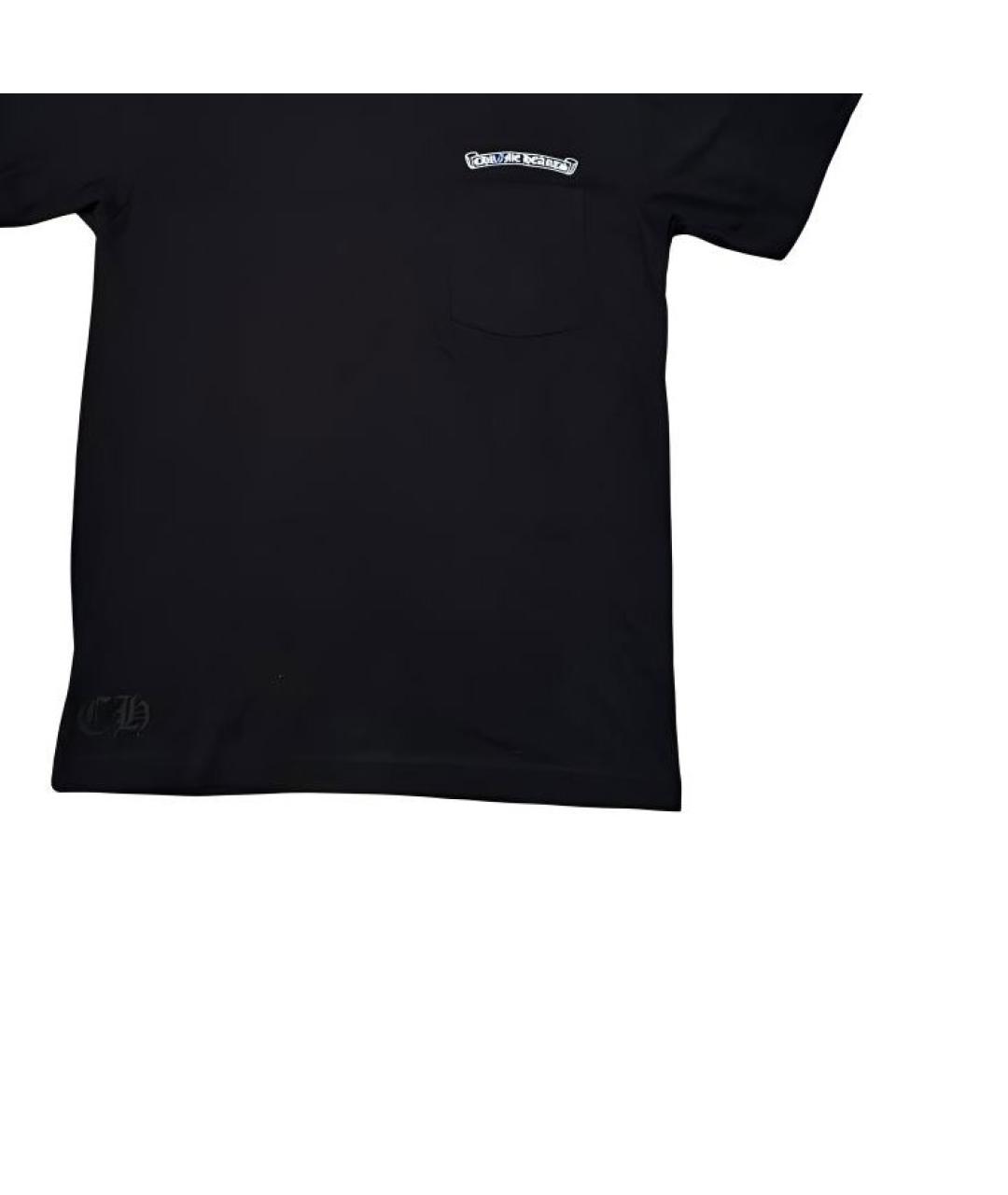 CHROME HEARTS Черная хлопковая футболка, фото 4