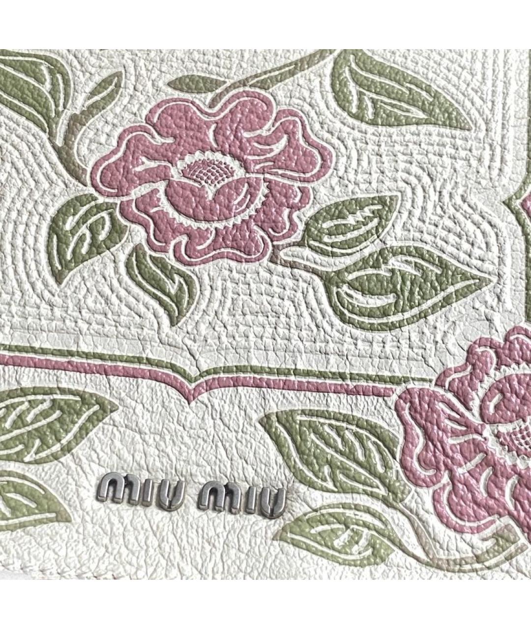 MIU MIU Белая кожаная сумка через плечо, фото 3