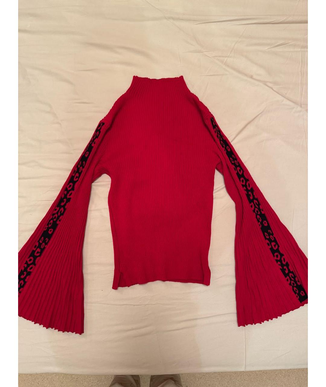 TWIN-SET Красная вискозная водолазка, фото 4