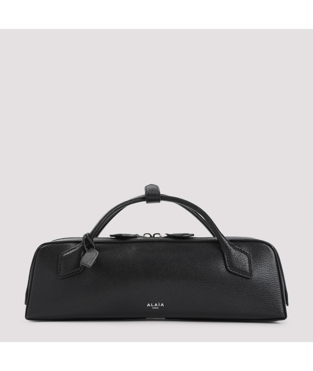 ALAIA Черная кожаная сумка с короткими ручками, фото 2