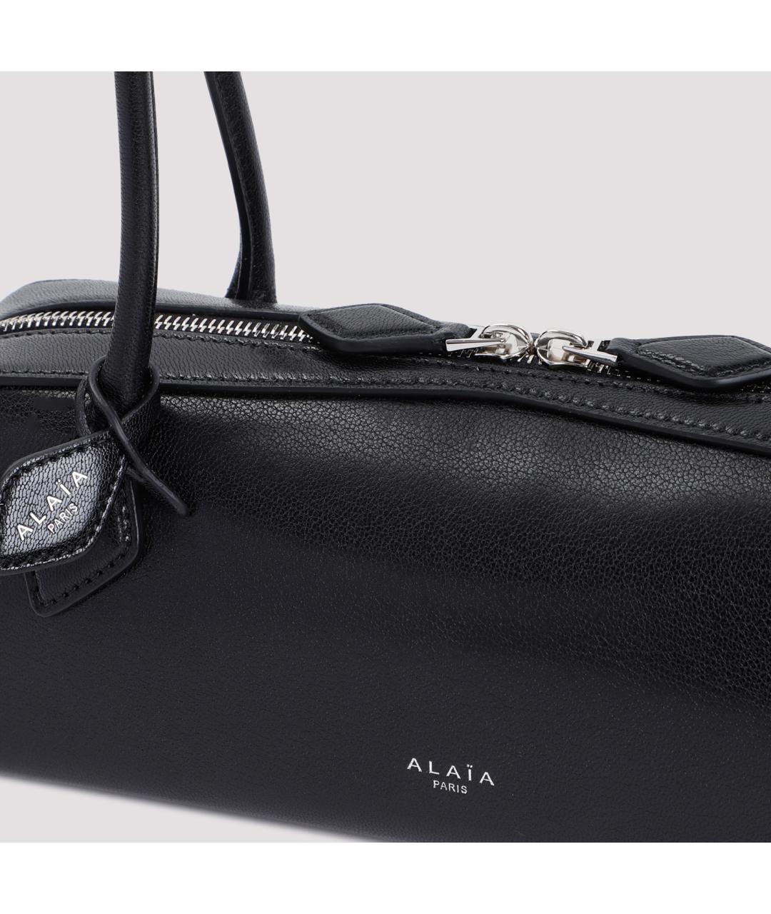 ALAIA Черная кожаная сумка через плечо, фото 6