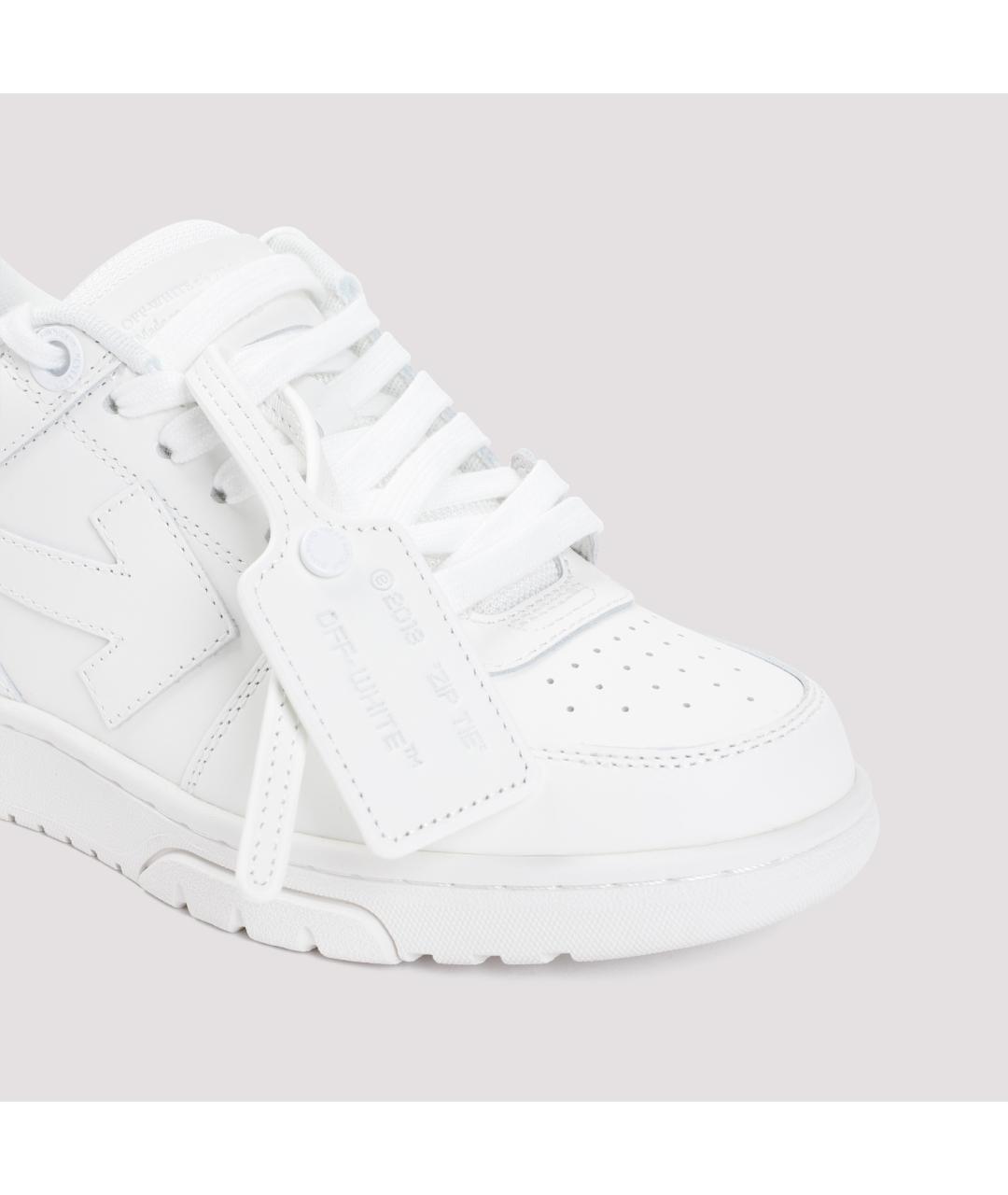 OFF-WHITE Белые кожаные кроссовки, фото 5