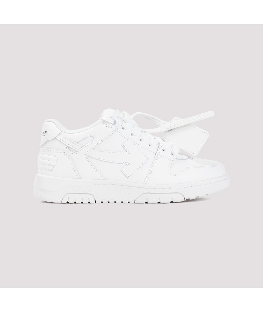 OFF-WHITE Белые кожаные кроссовки, фото 2
