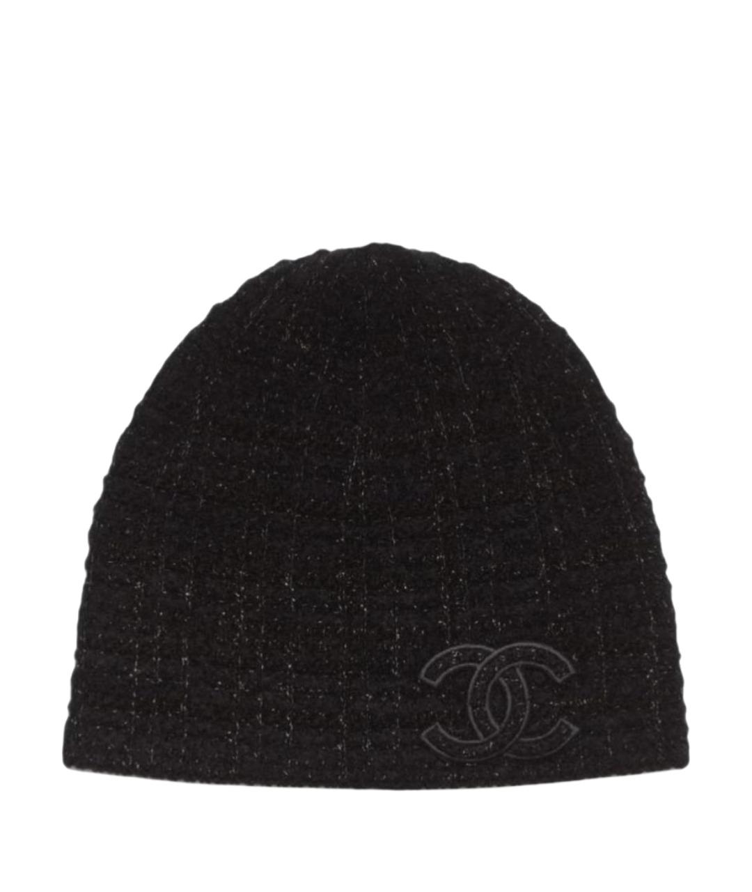 CHANEL Черная кашемировая шапка, фото 1