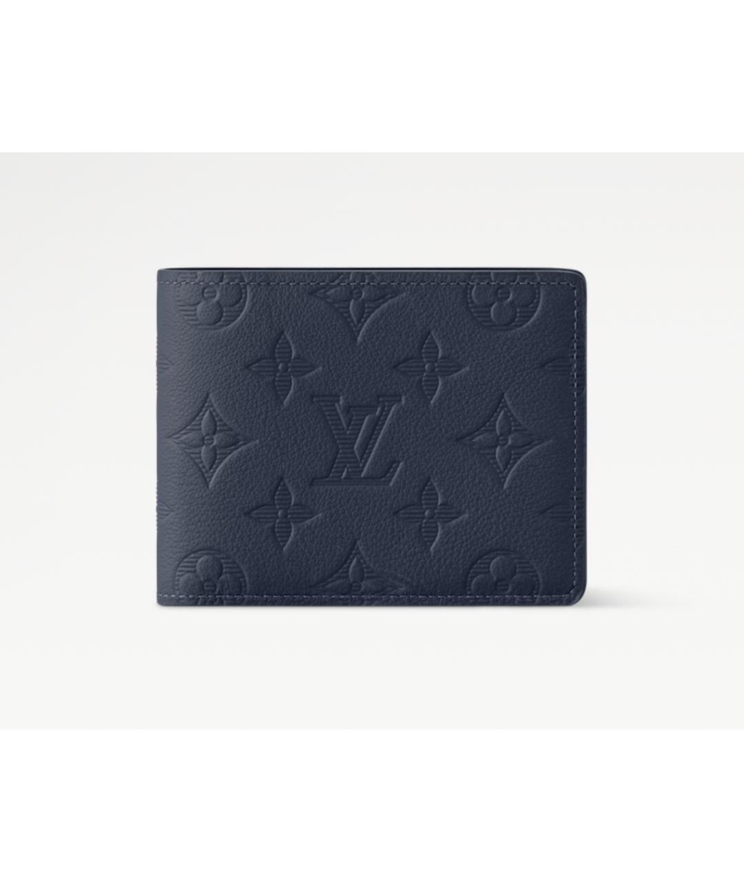 LOUIS VUITTON Синий кожаный кошелек, фото 5