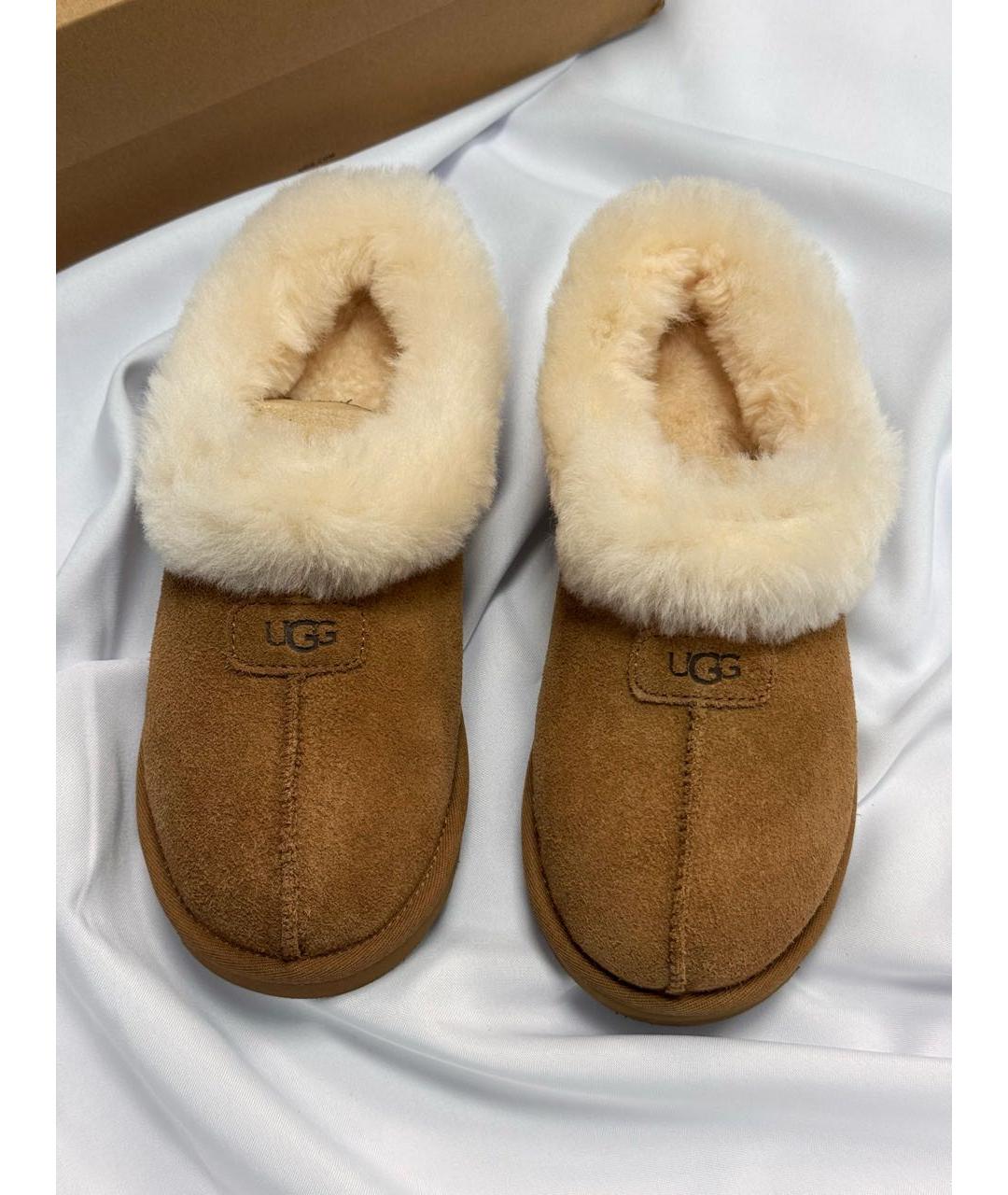 UGG AUSTRALIA Коричневые замшевые полусапоги, фото 8