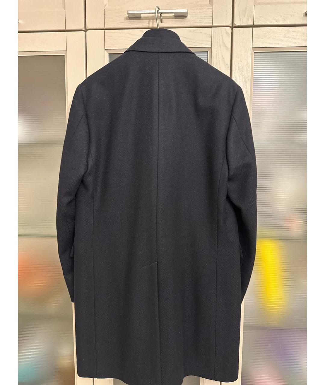 CORNELIANI Темно-синее шерстяное пальто, фото 2