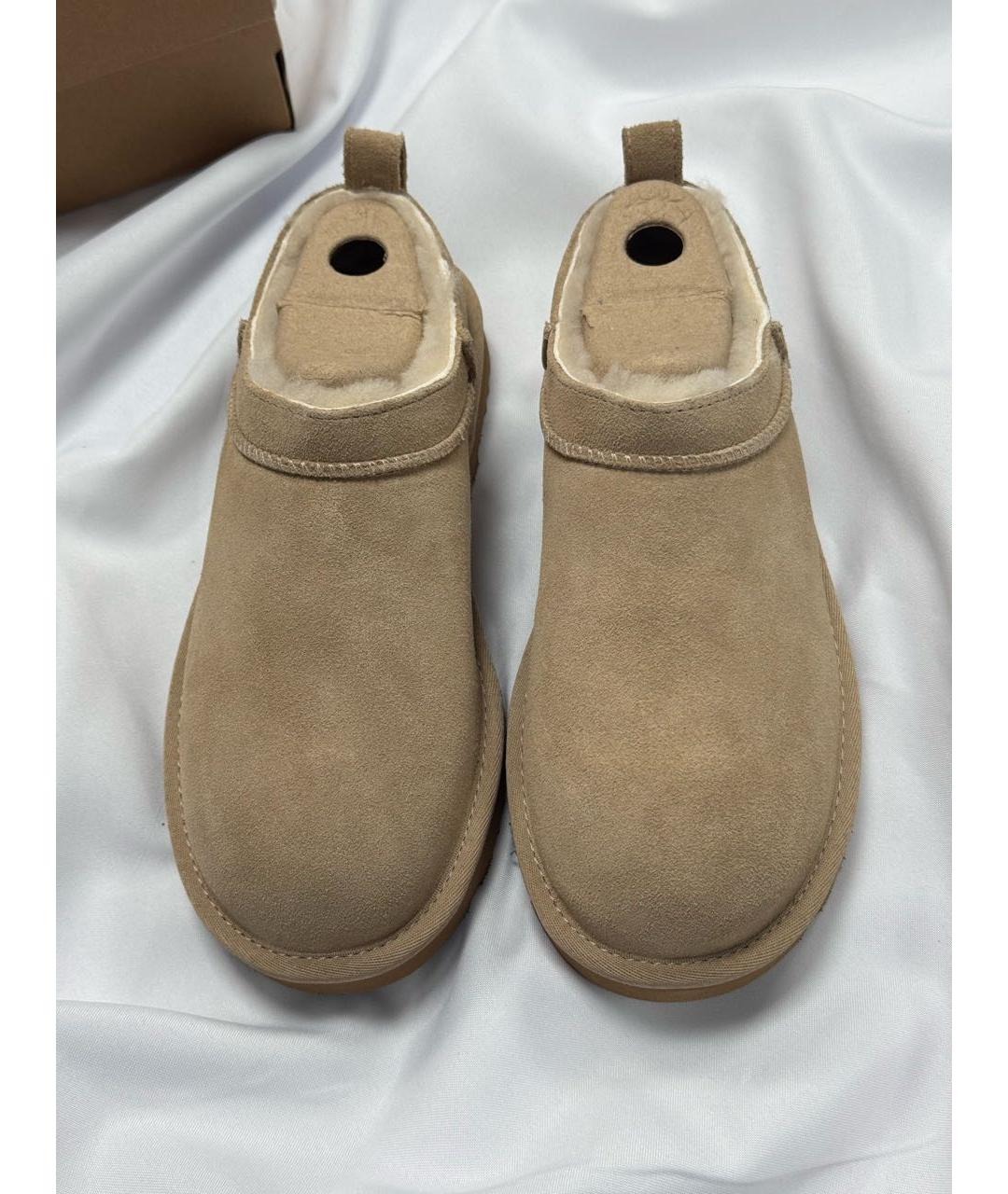 UGG AUSTRALIA Бежевые замшевые полусапоги, фото 3