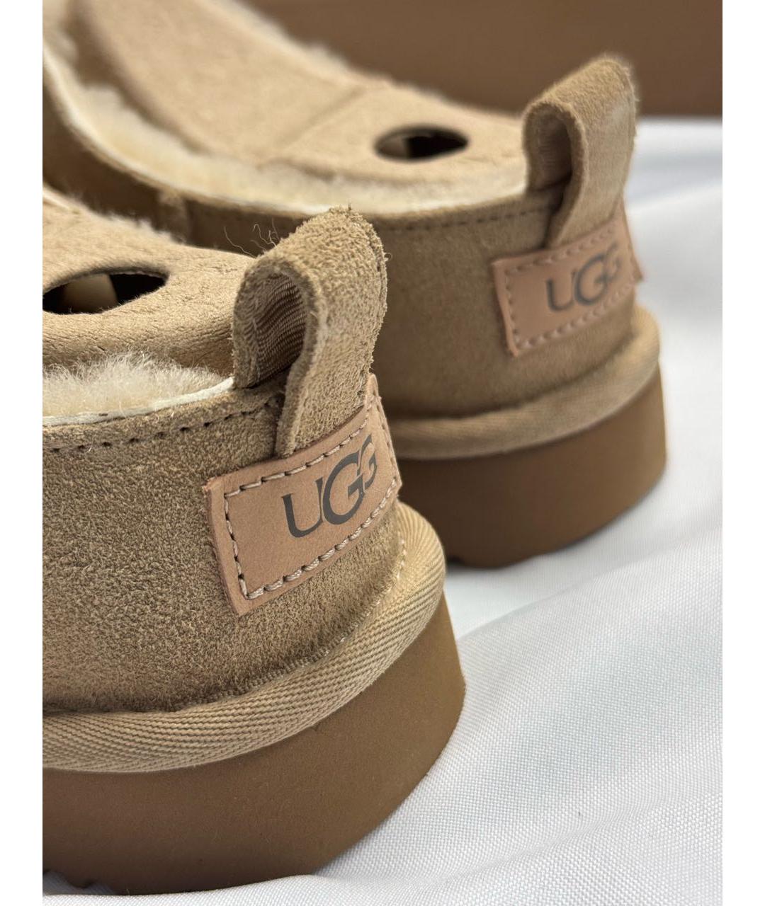 UGG AUSTRALIA Бежевые замшевые полусапоги, фото 6