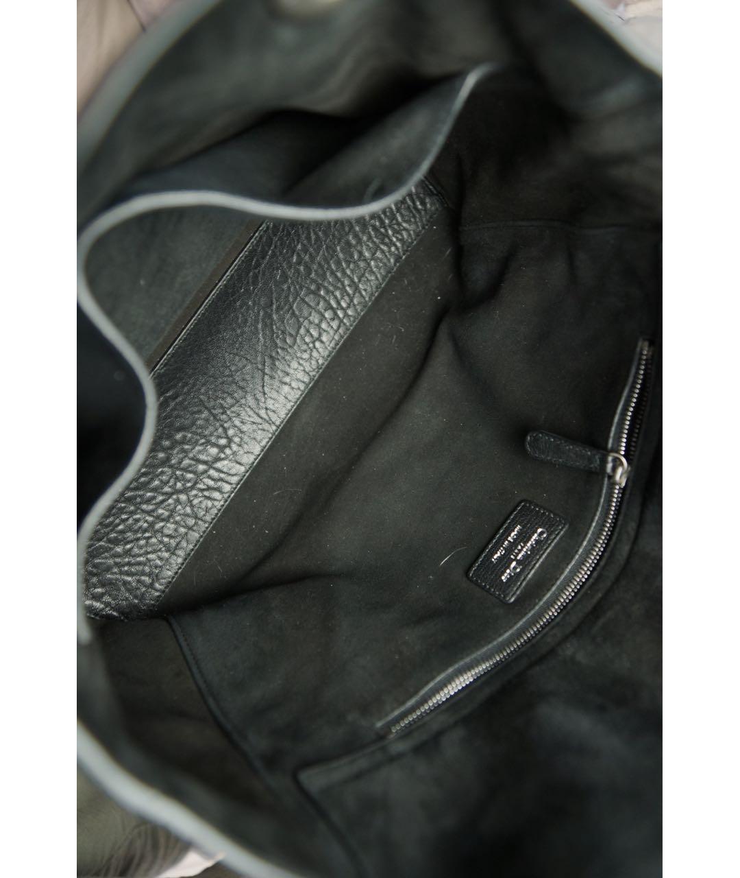 CHRISTIAN DIOR Черная кожаная сумка через плечо, фото 5