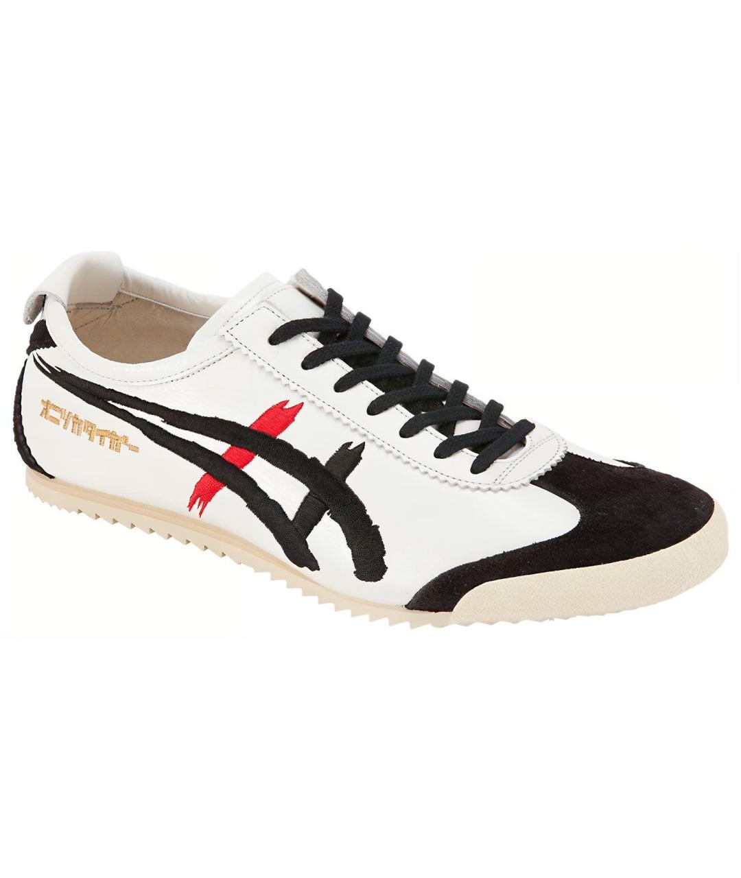 ONITSUKA TIGER Белые кожаные низкие кроссовки / кеды, фото 2