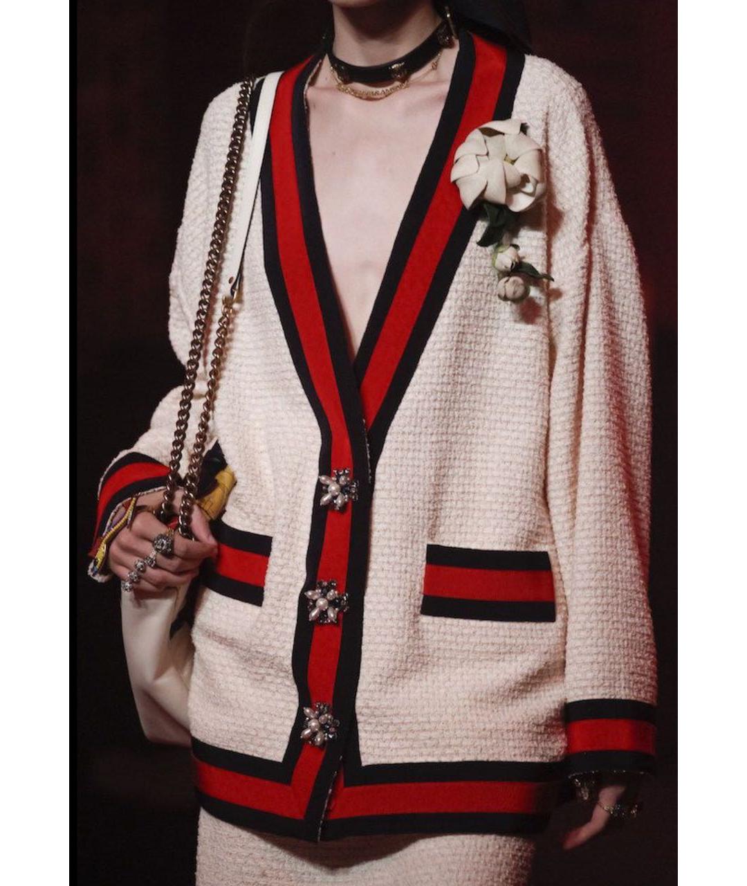 GUCCI Бежевый хлопковый кардиган, фото 8