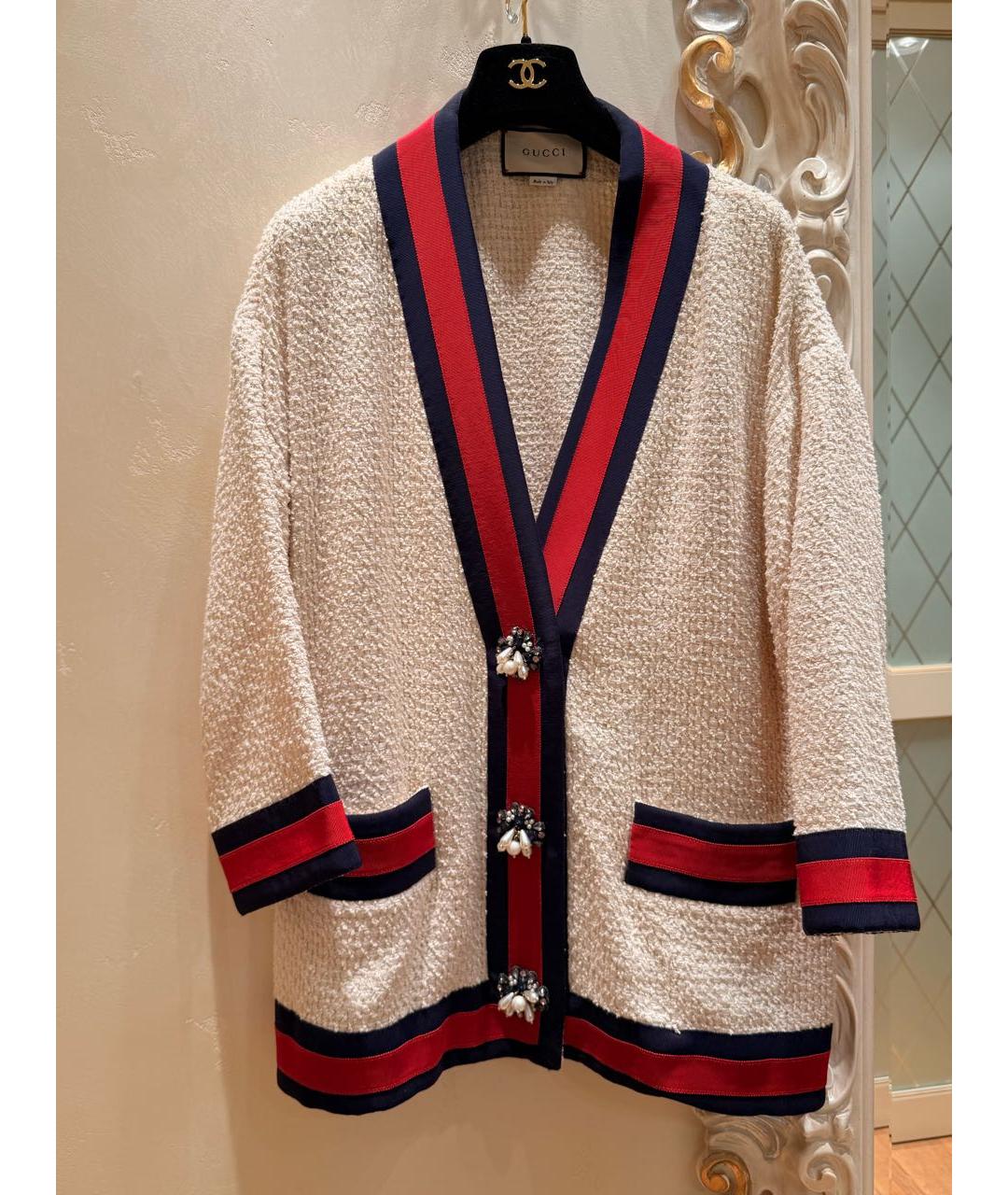 GUCCI Бежевый хлопковый кардиган, фото 9