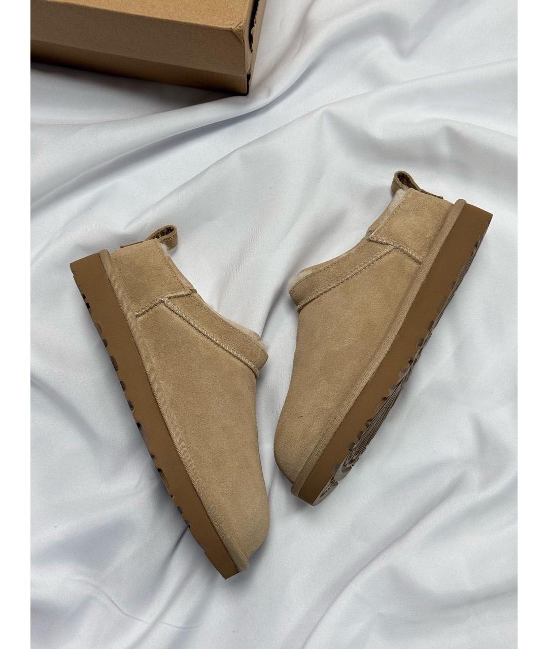 UGG AUSTRALIA Бежевые замшевые полусапоги, фото 3