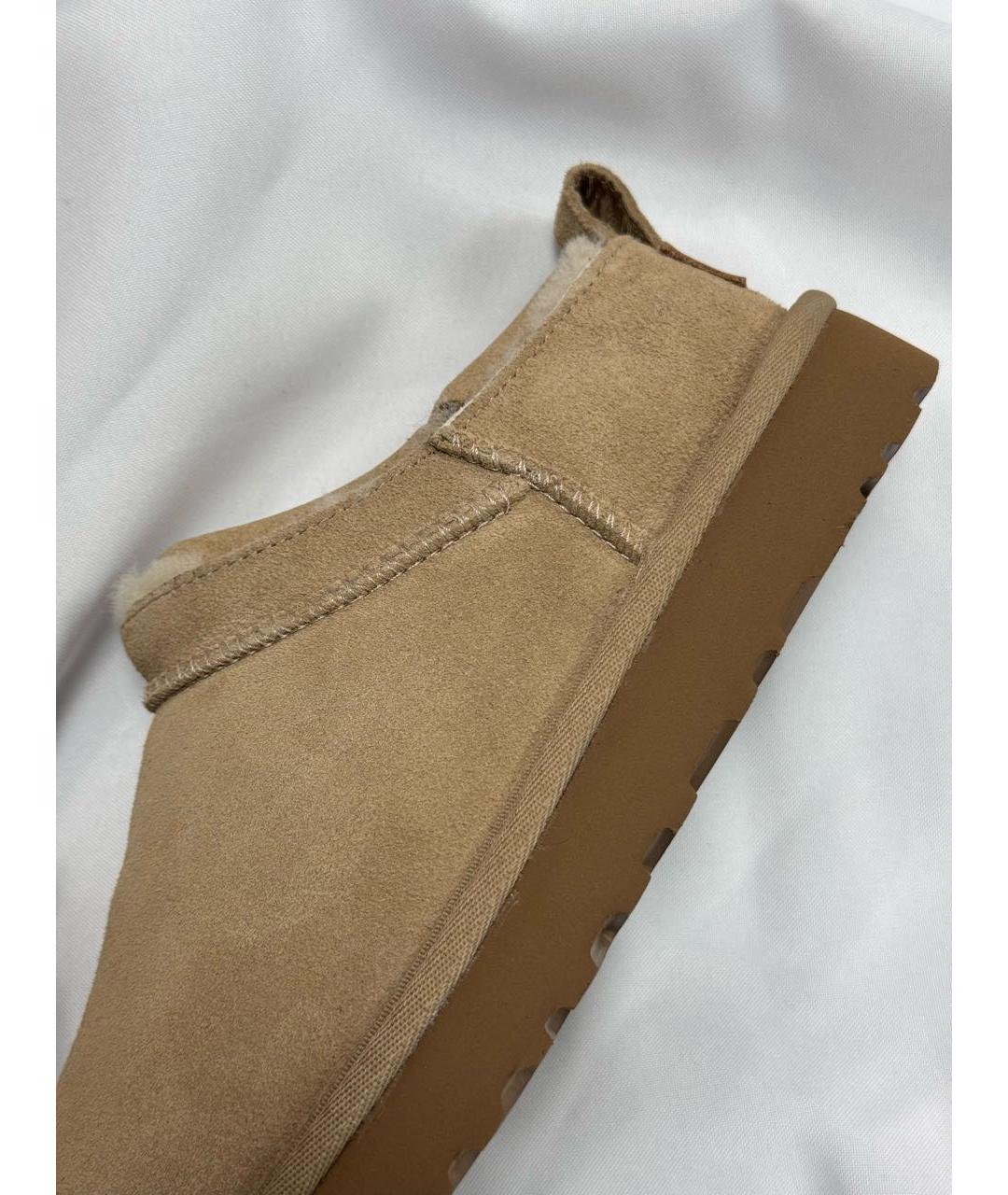 UGG AUSTRALIA Бежевые замшевые полусапоги, фото 5