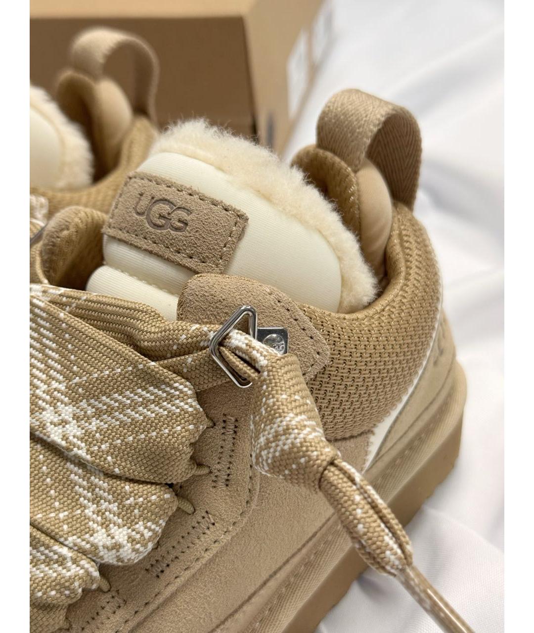 UGG AUSTRALIA Бежевые замшевые кроссовки, фото 8
