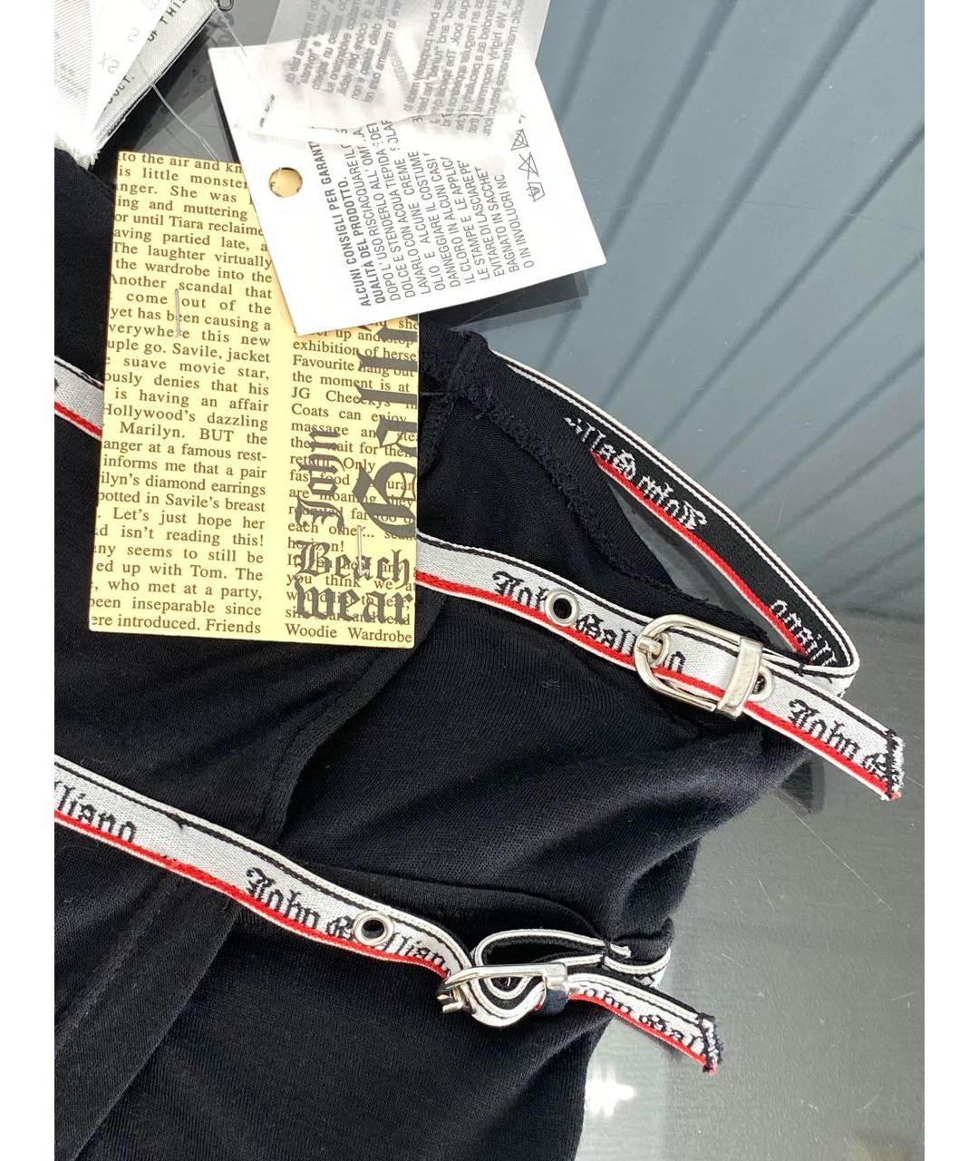 JOHN GALLIANO Черная вискозная юбка мини, фото 6