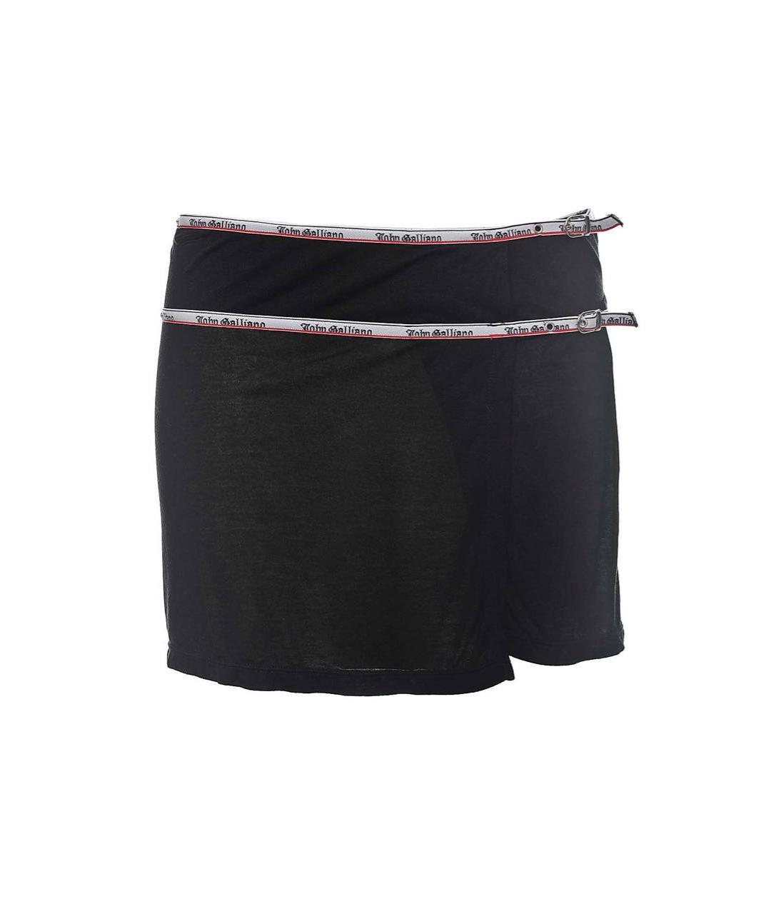 JOHN GALLIANO Черная вискозная юбка мини, фото 1