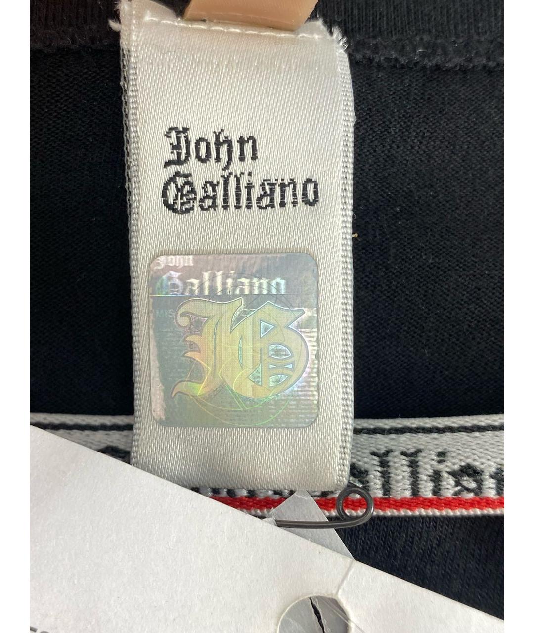 JOHN GALLIANO Черная вискозная юбка мини, фото 8