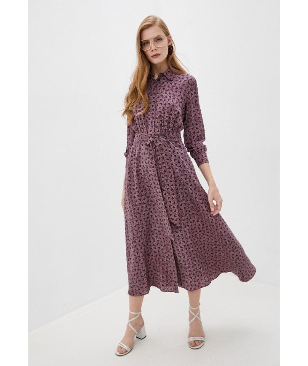 WEEKEND MAX MARA Мульти шелковое повседневное платье, фото 2