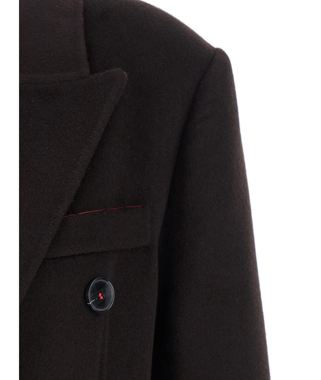 VICTORIA BECKHAM Коричневое шерстяное пальто, фото 3