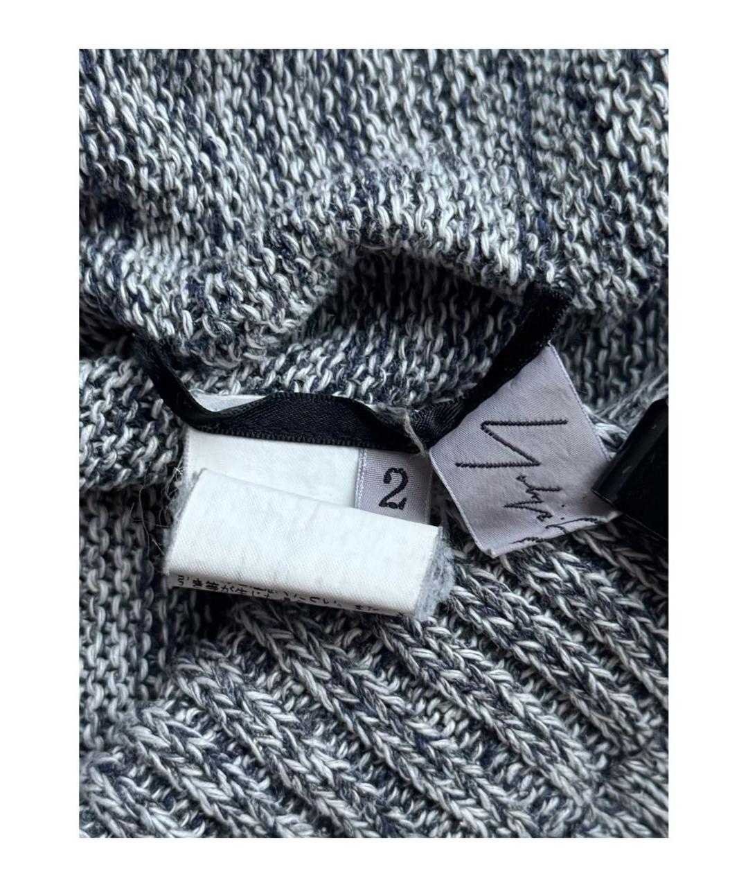 YOHJI YAMAMOTO Серая шелковая юбка макси, фото 7