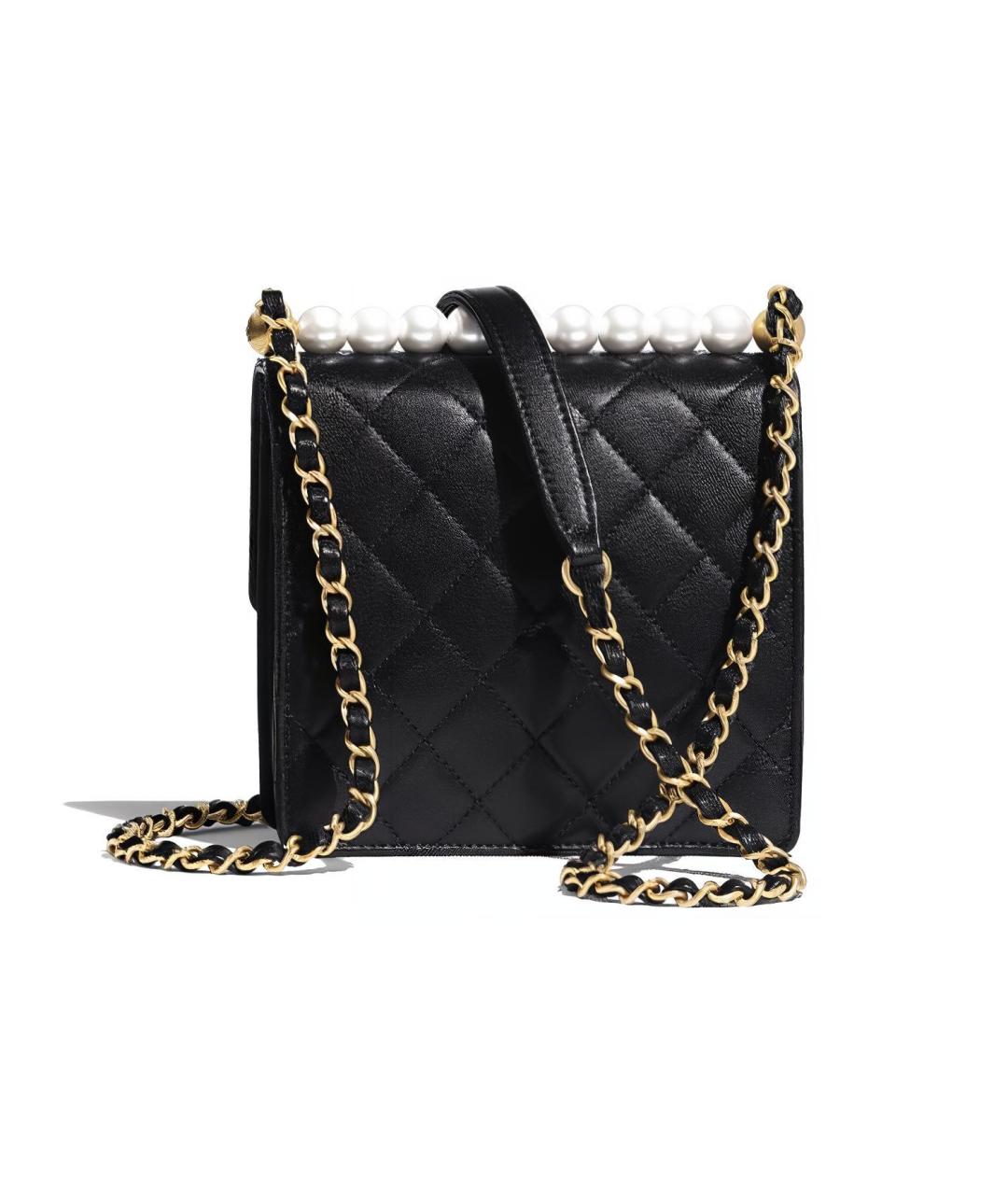 CHANEL Черная кожаная сумка через плечо, фото 3