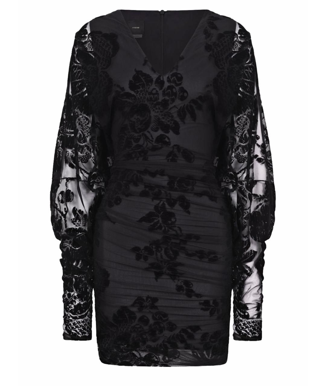 PINKO Черное полиамидовое коктейльное платье, фото 1