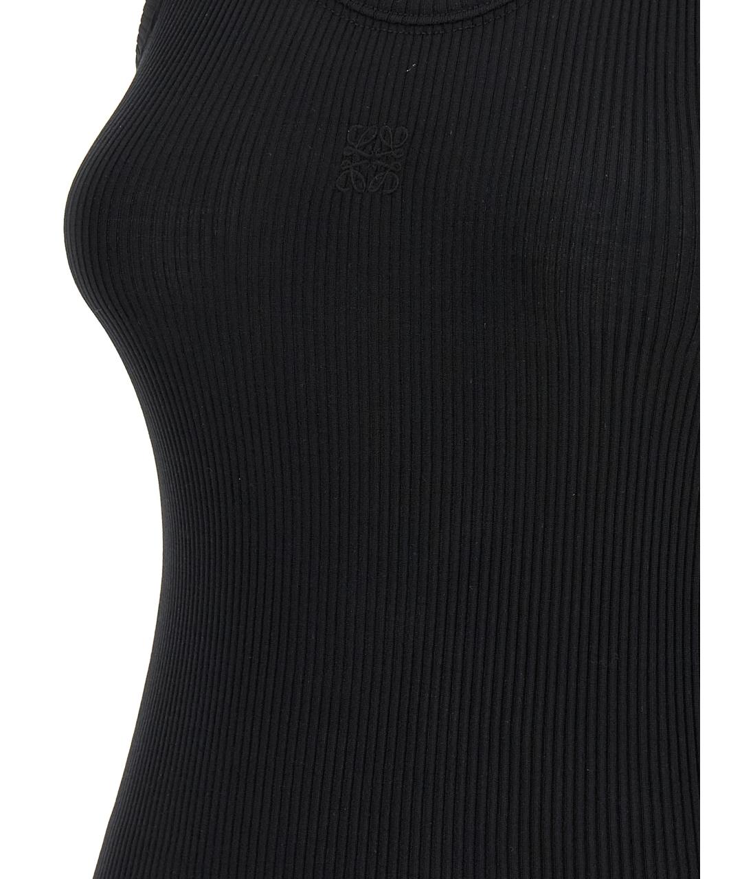 LOEWE Черная шелковая майка, фото 3