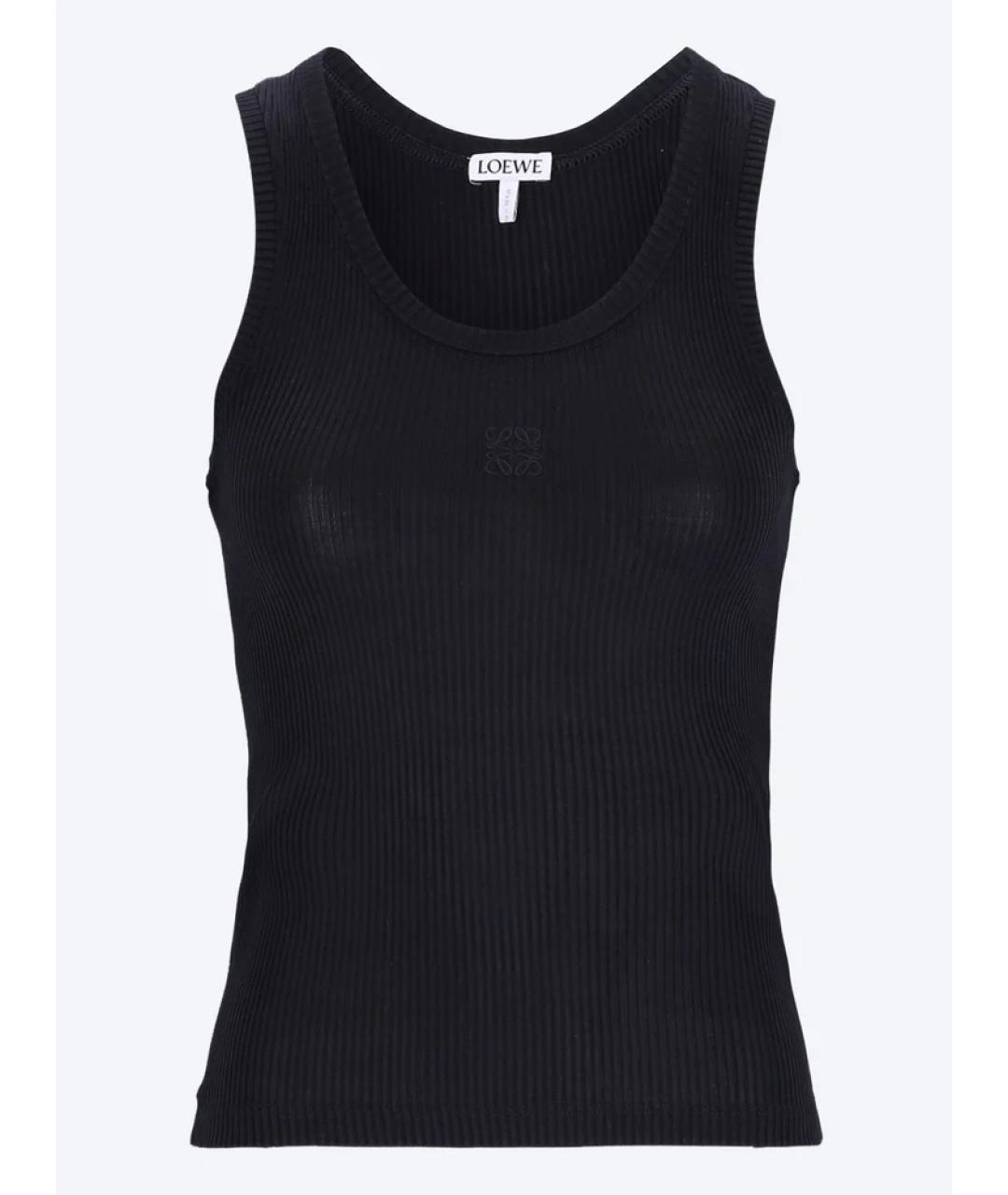 LOEWE Черная шелковая майка, фото 1